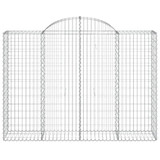 Lučne gabionske košare 2 kom 200x50x140/160cm pocinčano željezo 3146362 Lučne gabionske košare 2 kom 200x50x140/160cm pocinčano željezo 3146362