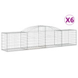 Lučne gabionske košare 6 kom 300x50x60/80 cm pocinčano željezo 3146669 Lučne gabionske košare 6 kom 300x50x60/80 cm pocinčano željezo 3146669
