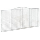 Lučne gabionske košare 2 kom 400x30x180/200cm pocinčano željezo 3146918 Lučne gabionske košare 2 kom 400x30x180/200cm pocinčano željezo 3146918