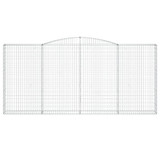 Lučne gabionske košare 2 kom 400x30x180/200cm pocinčano željezo 3146918 Lučne gabionske košare 2 kom 400x30x180/200cm pocinčano željezo 3146918