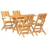 5-dijelni vrtni blagovaonski set od masivne tikovine 3155009
