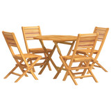 5-dijelni vrtni blagovaonski set od masivne tikovine 3155031