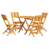5-dijelni vrtni blagovaonski set od masivne tikovine 3155029