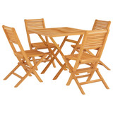 5-dijelni vrtni blagovaonski set od masivne tikovine 3155040