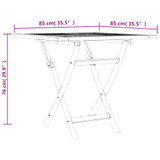 5-dijelni vrtni blagovaonski set od masivne tikovine 3155040
