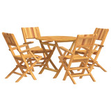 5-dijelni vrtni blagovaonski set od masivne tikovine 3155021