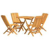5-dijelni vrtni blagovaonski set od masivne tikovine 3155027
