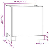 Sadilice s nogama 2 kom boja hrđe 32x30x33 cm od čelika COR-TEN 823679