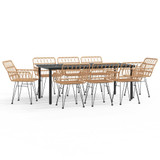 9-dijelni vrtni blagovaonski set od poliratana 3157865