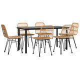 7-dijelni vrtni blagovaonski set od poliratana 3157891