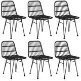 7-dijelni vrtni blagovaonski set od poliratana crni 3157884