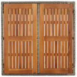3-dijelni vrtni blagovaonski set sivi od poliratana 3185017