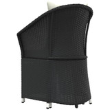 2-dijelna vrtna garnitura od poliratana s jastucima crna 319684