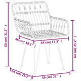 7-dijelni vrtni blagovaonski set od poliratana crni 3157857