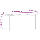 9-dijelni vrtni blagovaonski set crno-sivi od poliratana 3185164