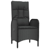 7-dijelni vrtni blagovaonski set crno-sivi od poliratana 3185056