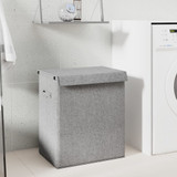 Sklopiva košara za rublje siva 51x34,5x59,5 cm umjetno platno 351040