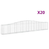 Lučne gabionske košare 20 kom 400x30x60/80 cm pocinčano željezo 3145810 Lučne gabionske košare 20 kom 400x30x60/80 cm pocinčano željezo 3145810