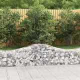 Lučne gabionske košare 2 kom 200x50x40/60 cm pocinčano željezo 3145577