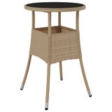 3-dijelni vrtni bistro set od poliratana s jastucima bež 3187420