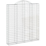 Lučne gabionske košare 3 kom 200x30x220/240cm pocinčano željezo 3146237 Lučne gabionske košare 3 kom 200x30x220/240cm pocinčano željezo 3146237