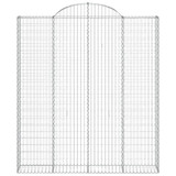 Lučne gabionske košare 3 kom 200x30x220/240cm pocinčano željezo 3146237 Lučne gabionske košare 3 kom 200x30x220/240cm pocinčano željezo 3146237