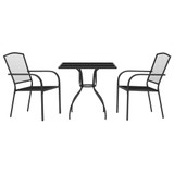 3-dijelni vrtni blagovaonski set antracit čelični 3187965