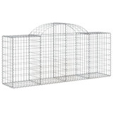 Lučne gabionske košare 9 kom 200x50x80/100 cm pocinčano željezo 3146306 Lučne gabionske košare 9 kom 200x50x80/100 cm pocinčano željezo 3146306