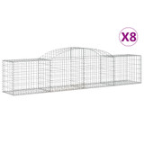 Lučne gabionske košare 8 kom 300x50x60/80 cm pocinčano željezo 3146671 Lučne gabionske košare 8 kom 300x50x60/80 cm pocinčano željezo 3146671