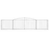 Lučne gabionske košare 4 kom 400x50x80/100 cm pocinčano željezo 3146985 Lučne gabionske košare 4 kom 400x50x80/100 cm pocinčano željezo 3146985