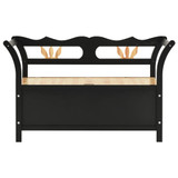 Klupa crna 107 x 45 x 75,5 cm od masivne jelovine 351776 Klupa crna 107 x 45 x 75,5 cm od masivne jelovine 351776