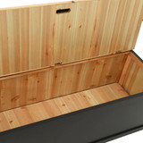Klupa crna 107 x 45 x 75,5 cm od masivne jelovine 351776 Klupa crna 107 x 45 x 75,5 cm od masivne jelovine 351776