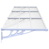 Nadstrešnica za vrata crna i prozirna 297,5x90 cm polikarbonat 153694
