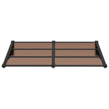 Nadstrešnica za vrata crna 152,5x90 cm polikarbonatna 153698