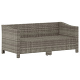 2-dijelna vrtna garnitura od poliratana s jastucima siva 362684