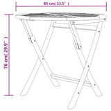 5-dijelni vrtni blagovaonski set od masivne tikovine 3155017