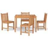 5-dijelni vrtni blagovaonski set od masivne tikovine 3157145
