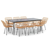 9-dijelni vrtni blagovaonski set od poliratana 3157851