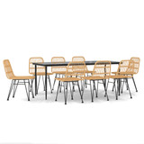 9-dijelni vrtni blagovaonski set od poliratana 3157879