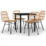 5-dijelni vrtni blagovaonski set od poliratana 3157888