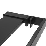 Pregrada za tuš s policom crna 100x195 cm staklo ESG i aluminij 3185468