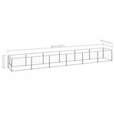 Kavez za pse srebrni 6 m² čelični 3082104 Kavez za pse srebrni 6 m² čelični 3082104