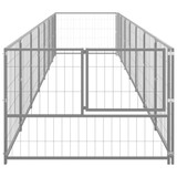 Kavez za pse srebrni 7 m² čelični 3082105 Kavez za pse srebrni 7 m² čelični 3082105