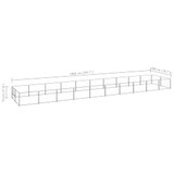 Kavez za pse srebrni 20 m² čelični 3082126 Kavez za pse srebrni 20 m² čelični 3082126