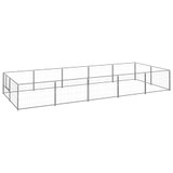 Kavez za pse srebrni 10 m² čelični 3082121 Kavez za pse srebrni 10 m² čelični 3082121