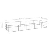 Kavez za pse srebrni 10 m² čelični 3082121 Kavez za pse srebrni 10 m² čelični 3082121