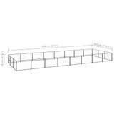 Kavez za pse crni 24 m² čelični 3082132 Kavez za pse crni 24 m² čelični 3082132