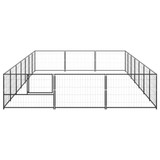 Kavez za pse crni 21 m² čelični 3082131