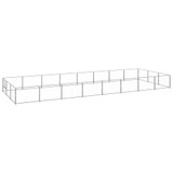 Kavez za pse srebrni 24 m² čelični 3082140 Kavez za pse srebrni 24 m² čelični 3082140