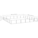 Kavez za pse srebrni 36 m² čelični 3082174